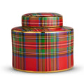 Tartan Plaid Decorative Jar