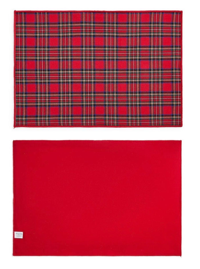 Tartan Traditions Double-Sided Fabric Placemats Set of 4