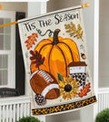 Tis' The Season Fall Applique House Flag