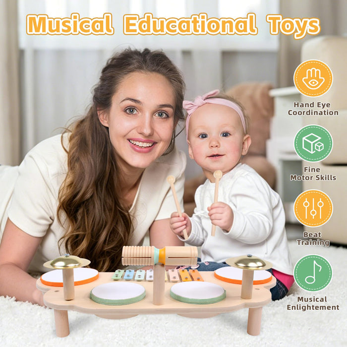 Toddler Drum Set for Toddlers 2-3, Baby Musical Percussion Instruments