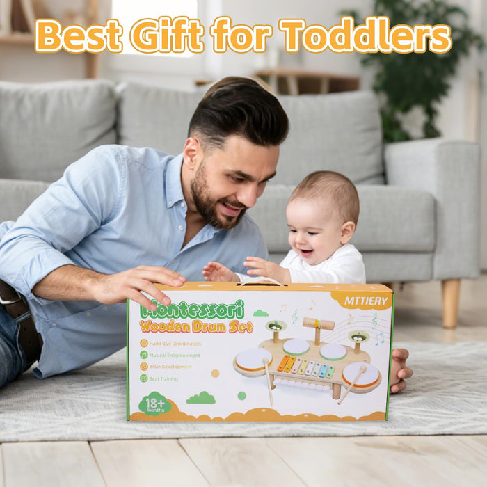 Toddler Drum Set for Toddlers 2-3, Baby Musical Percussion Instruments
