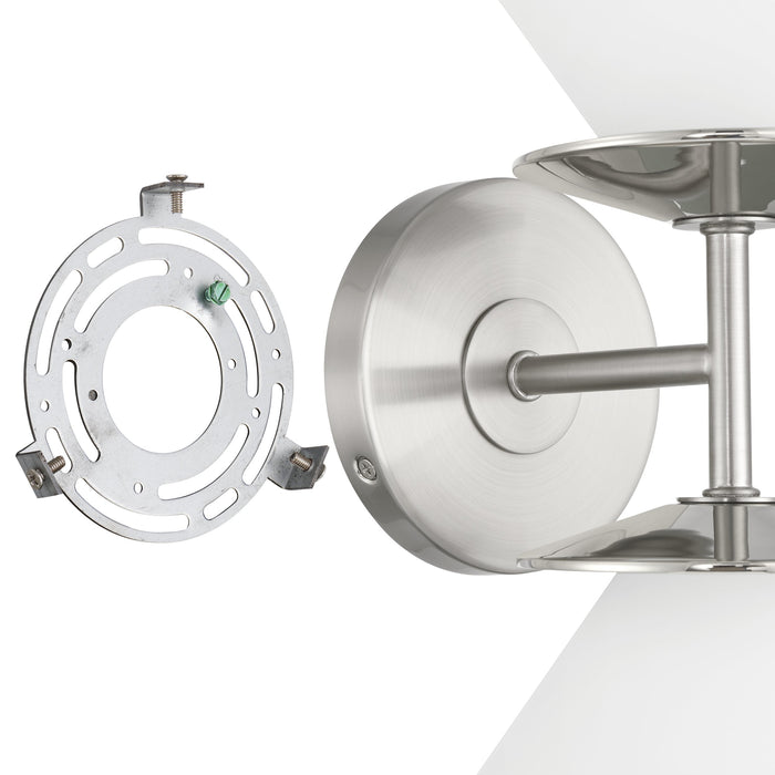 Tremolo 11-inch 2-light Brushed Nickel and Polished Nickel Vanity Light with Etched Opal Glass