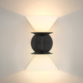 Tremolo 11-inch 2-light Matte Black and Champagne Gold Vanity Light with Etched Opal Glass