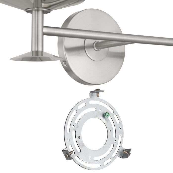 Tremolo 20-inch 2-light Brushed Nickel and Polished Nickel Vanity Light with Etched Opal Glass
