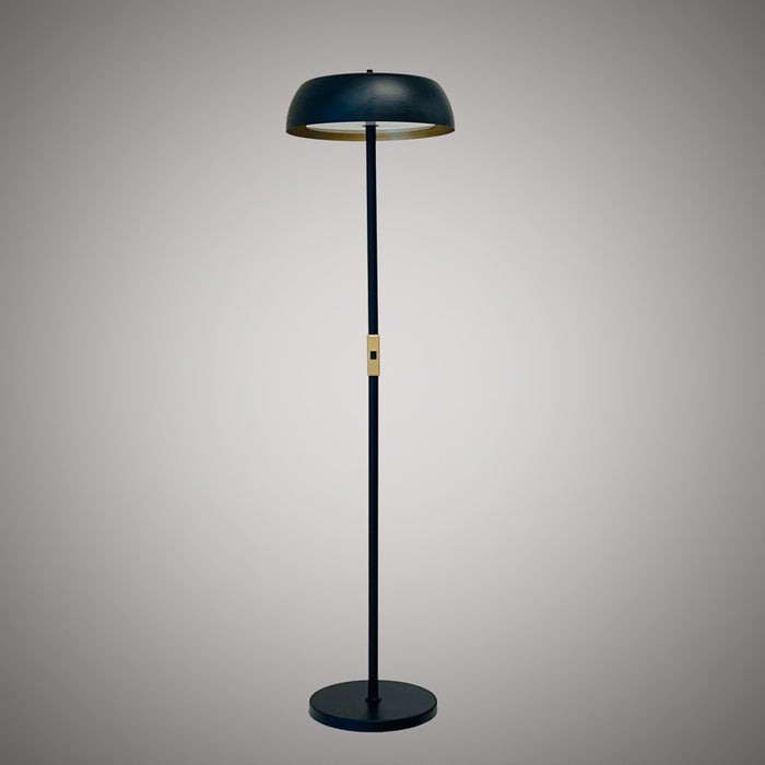 2 Lights Twilight Floor Lamp Matte Black  Dimmable 120W