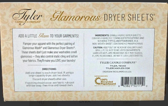 Tyler Glamorous Dryer Sheets