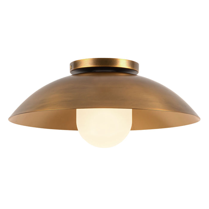 Umbra 14-in Steel Semi-Flush Mount with Matte Opal Glass Difusser