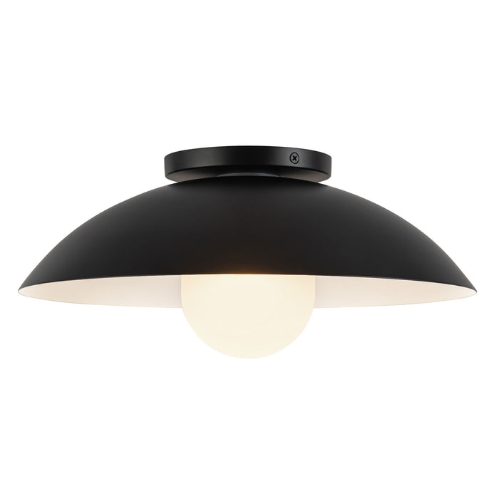Umbra 14-in Steel Semi-Flush Mount with Matte Opal Glass Difusser