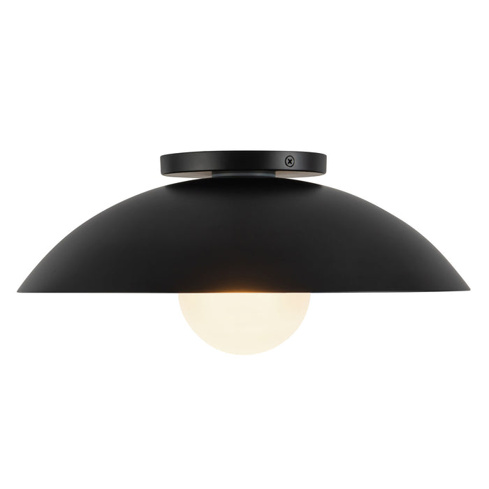 Umbra 14-in Steel Semi-Flush Mount with Matte Opal Glass Difusser