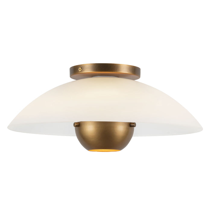 Opal Glass/Vintage Brass