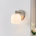 Valentina 5-inch 1-light Brushed Nickel Vanity Light with Etched Opal Glass Shade