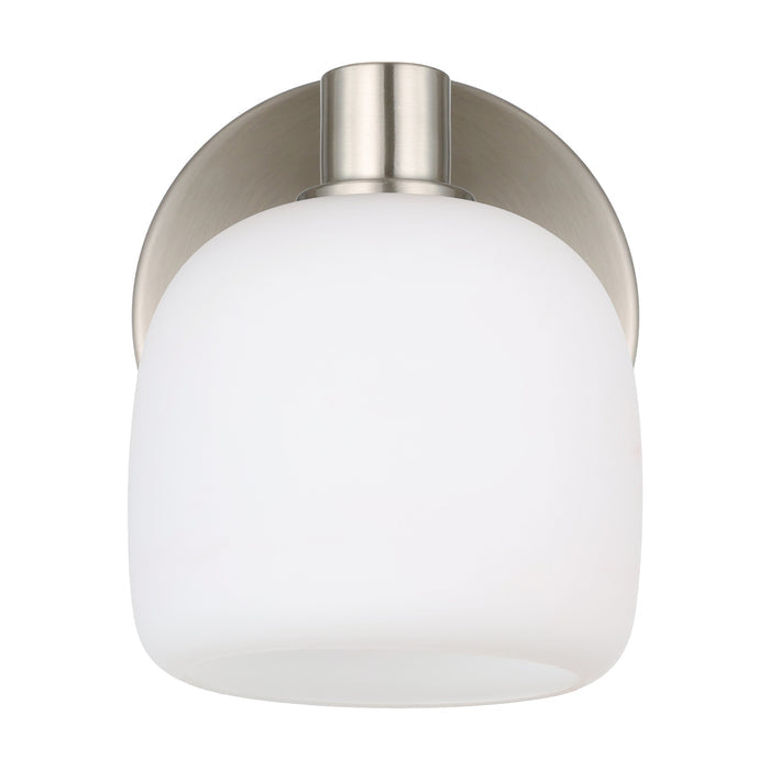 Valentina 5-inch 1-light Brushed Nickel Vanity Light with Etched Opal Glass Shade