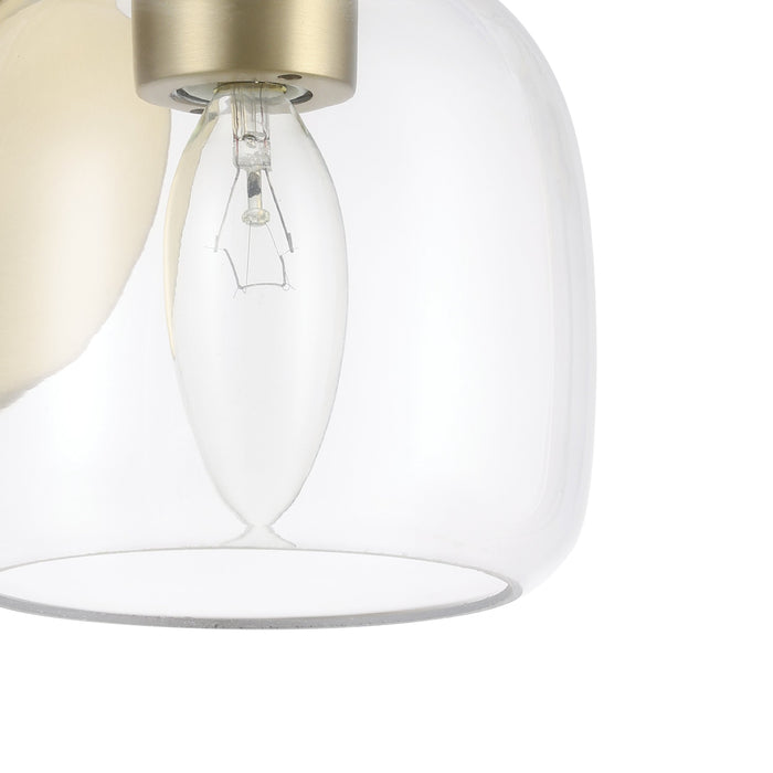 Valentina 5-inch 1-light Champagne Gold Vanity Light with Clear Glass Shade