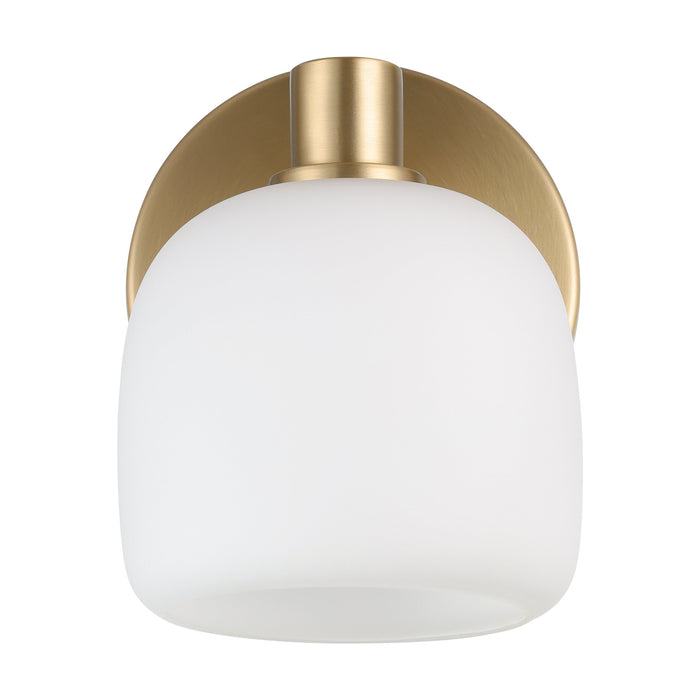Valentina 5-inch 1-light Champagne Gold Vanity Light with Etched Opal Glass Shade
