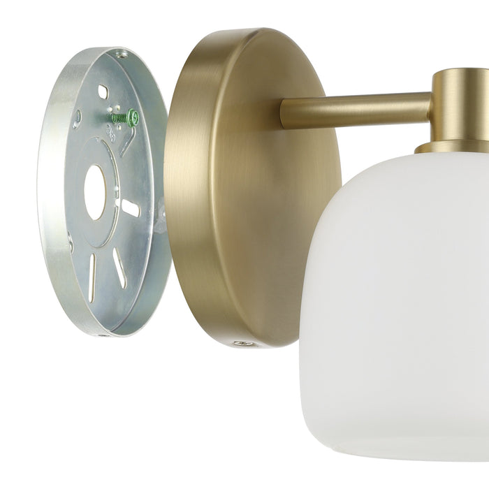 Valentina 5-inch 1-light Champagne Gold Vanity Light with Etched Opal Glass Shade