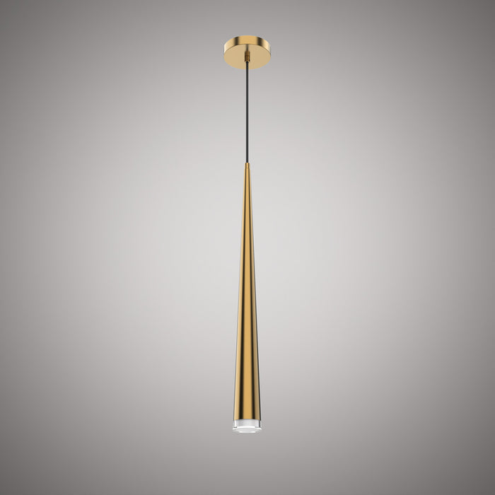 1 Lights Vega Single pendant Aged Brass  Dimmable 25W