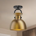 Waldo 9-in Steel Semi-Flush Mount