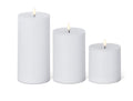 White on/off touch LED pillar candle w/ timer