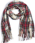 White Tartan Scarf