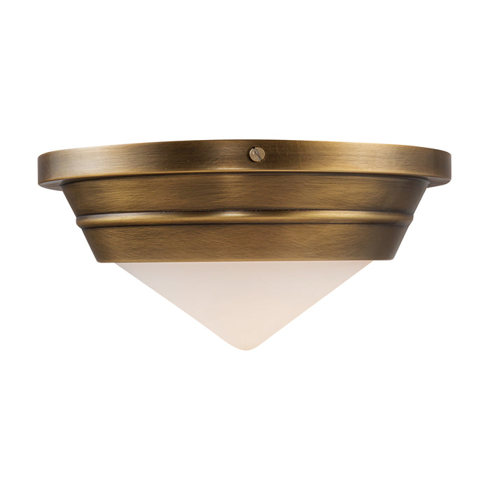 Vintage Brass/Opal Matte Glass