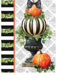 Wind Current B&W Pumpkin Urn