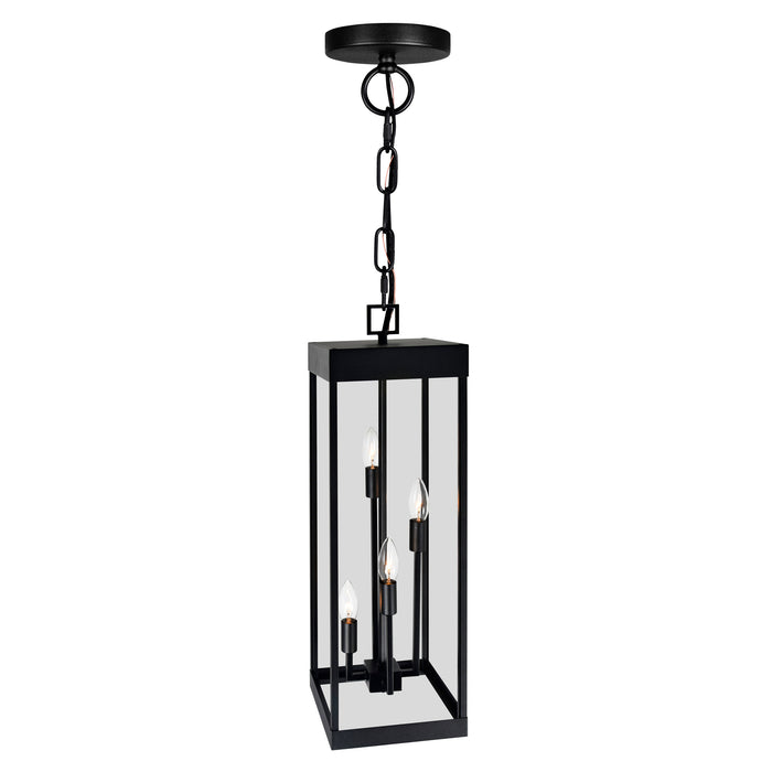 Windsor Outdoor Hanging Lights Black 4 Lights