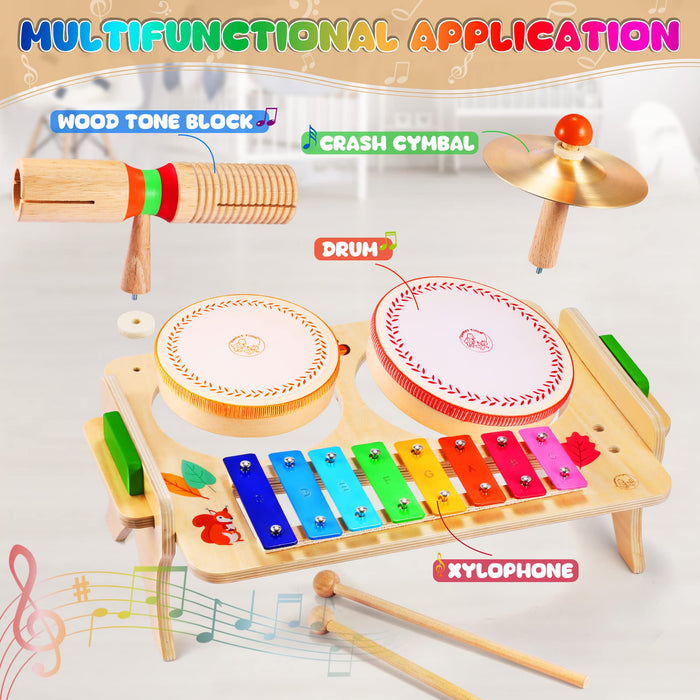 WINGYZ Kids Drum Set for Toddlers Baby Music Instruments for 1-3 Year Old