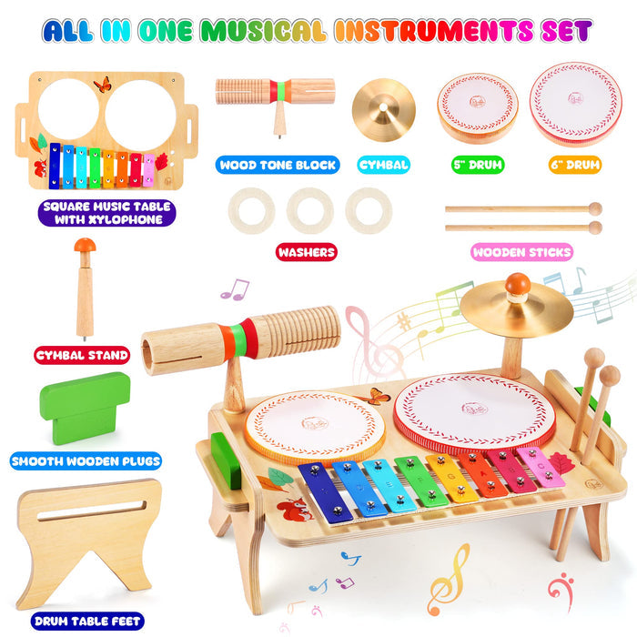 WINGYZ Kids Drum Set for Toddlers Baby Music Instruments for 1-3 Year Old