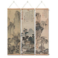 xinyuru Chinese Ancient Landscape Wall Art Poster, 12"x41"x3 Piece