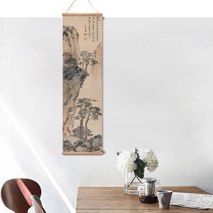 xinyuru Chinese Ancient Landscape Wall Art Poster, 12"x41"x3 Piece