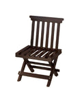 ZHEHUA Walnut Color Bamboo Folding Stool with Backrest 12.5 in